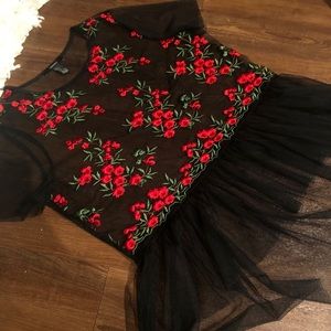 Forever21 embroidered top.